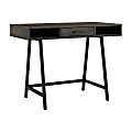 Bush Furniture Steele 40"W Writing Desk, Dark Gray Hickory, Standard Delivery
