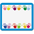 Carson Dellosa Education Grades PreK-5 Handprints Name Tags - 3" Width x 2 1/2" Length - Rectangle - Multicolor - 40 Total Label(s) - 40 / Pack