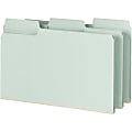 Smead SuperTab® Pressboard Fastener Folders - Legal - 8 1/2" x 14" Sheet Size - 2" Expansion - 2 Fastener(s) - 1/3 Tab Cut - 25 pt. Folder Thickness - Pressboard - Green, Gray - Recycled - 25 / Box