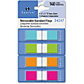 Sparco Pop-Up Dispenser Page Flags - 140 x Assorted - 0.50" - Assorted - Cellophane - Self-adhesive, Repositionable, Removable, Writable - 140 / Pack