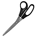 Sparco 8" Bent Multipurpose Scissors - 8" Overall Length - Bent - Stainless Steel - Black - 2 / Pack