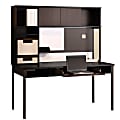 Christopher Lowell Geometrix Desk, 30"H x 60"W x 30"D, Classic Black/Mocha Oak 1 thumbnail image