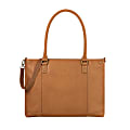 Solo New York Greenwich Tote With 15.6" Laptop Pocket, Tan/Burgundy