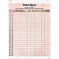 Tabbies Patient Sign-In Label Forms, Salmon, Pack of 125