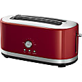 KitchenAid 4-Slice Long Slot Toaster with High Lift Lever - Toast, Browning, Bagel, Reheat, Keep Warm, Frozen - Empire Red