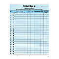 Tabbies Patient Sign-In Label Forms, Blue, Pack of 125