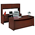 HON® Valido™ Bow-Top Double-Pedestal Desk, Mahogany