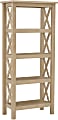 Linon Dallin 55"H 4-Shelf Home Office Bookcase, Driftwood 1 thumbnail image