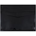 JAM Paper® Plastic Booklet Expansion Envelopes, Letter-Size, 9 3/4" x 11 3/4", Hook & Loop Closure, Black, Pack Of 12 1 thumbnail image