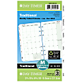 Day-Timer® Classic 2-Pages-Per-Month Planner Refill, Size 3, 6 3/4" x 3 3/4", White, January to December 2018 (871291801)