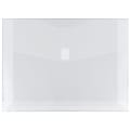 JAM Paper® Plastic Booklet Expansion Envelopes, Letter-Size, 9 3/4" x 13", Hook & Loop Closure Closure, Clear, Pack Of 12 1 thumbnail image
