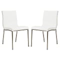 Eurostyle Scott Side Chairs, White/Brushed Steel, Set Of 2 Chairs 1 thumbnail image