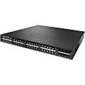 Cisco Catalyst 3650-48F Ethernet Switch - 48 Ports - Manageable - 10 Gigabit Ethernet - 10/100/1000Base-T, 10GBase-X - Refurbished - 2 Layer Supported - Modular - Power Supply - Twisted Pair, Optical Fiber