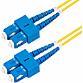 StarTech.com 3m (9.8ft) SC to SC (UPC) OS2 Single Mode Duplex Fiber Optic Cable, 9/125, 40G/100G, Low Insertion Loss, LSZH Jumper Cord 1 thumbnail image