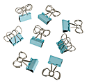 See Jane Work® Binder Clips, Bow Clips, Blue, Pack Of 8