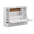 SEI Furniture 26"W Wall-Mount Folding Laptop Computer Desk, White 1 thumbnail image