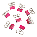 See Jane Work® Binder Clips, Bow Clips, Pink, Pack Of 8
