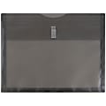 JAM Paper® Plastic Booklet Expansion Envelopes, Letter-Size, 9 3/4" x 13", Hook & Loop Closure, Smoke Gray, Pack Of 12 1 thumbnail image