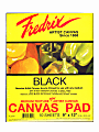 Fredrix Black Canvas Pads, 9" x 12", 10 Sheets, Pack Of 2