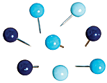 See Jane Work® Pushpins, Ball, Blue, Pack Of 50