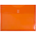 JAM Paper® Plastic Booklet Expansion Envelopes, Letter-Size, 9 3/4" x 13", Hook & Loop Closure, Light Orange, Pack Of 12 1 thumbnail image