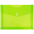 JAM Paper® Plastic Booklet Expansion Envelopes, Letter-Size, 9 3/4" x 13", Hook & Loop Closure, Lime Green, Pack Of 12 1 thumbnail image