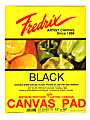Fredrix Black Canvas Pad, 12" x 16", 10 Sheets
