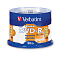 Verbatim® Life Series DVD-R Printable Disc Spindle, Pack Of 50 1 thumbnail image