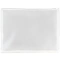 JAM Paper® Plastic Envelopes, Zipper Closure, Letter-Size, 9 3/4" x 13", Clear, Pack Of 12