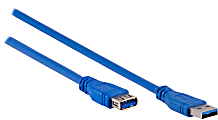 Ativa® USB 2.0 Extension Charging Cable, 6’, Blue, 26900