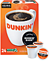 Dunkin' Donuts® Single-Serve Coffee K-Cup®, Dark Roast, Carton Of 24