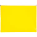 JAM Paper® #10 Plastic Envelopes, Zipper Closure, Yellow, Pack Of 12