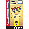 Pilot® Precise Grip™ Liquid Ink Rollerball Pens, Bold Point, 1.0 mm, Blue Metallic Barrel, Blue Ink, Pack Of 12 Pens 1 thumbnail image