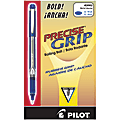 Pilot® Precise Grip™ Liquid Ink Rollerball Pens, Bold Point, 1.0 mm, Blue Metallic Barrel, Blue Ink, Pack Of 12 Pens