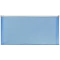 JAM Paper® #10 Plastic Envelopes, Zipper Closure, Blue, Pack Of 12