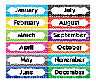 Teacher Created Resources Chevrons And Dots Monthly Headliners, Assorted Colors, Pack Of 12 1 thumbnail image