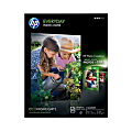HP Everyday Glossy Photo Paper, Letter Size (8 1/2" x 11"), Pack Of 25 Sheets