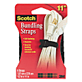 Scotch® Bundling Straps, Black, 1/2" x 11", Pack Of 6