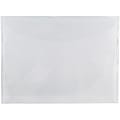 JAM Paper® Plastic Envelopes, Letter-Size, 8 7/8" x 12", Clear, Pack Of 12