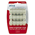 Ativa™ Cable Clips, White, Pack Of 15 1 thumbnail image