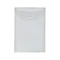 JAM Paper® Plastic Envelopes, 4 1/8" x 6", Clear, Pack Of 12