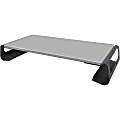 Kantek Contemporary Monitor Riser - 3.2" Height x 19.1" Width x 9.8" Depth - Steel, Medium Density Fiberboard (MDF) - Black, Gray
