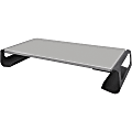 Kantek Contemporary Monitor Riser, 3.20"H x 19.10"W x 9.80"D, Steel, Medium Density Fiberboard (MDF), Black, Gray 1 thumbnail image