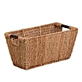 Honey-Can-Do Seagrass Basket With Handles, Medium Size, 10" x 10" x 20-1/4", Brown/Natural