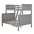 Linon Finola Bunk Bed, Twin Over Full, Gray 1 thumbnail image