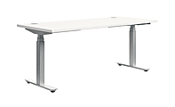 HON® Height-Adjustable Table Base, 49 1/4"H x 72"W x 24"D, Silver
