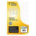 EZ Art Peel And Stick Sheet, Letters And Numbers, 1", White 1 thumbnail image