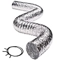 Deflecto® Super-Flex® 4” Multilayered Flexible Aluminum Duct For Dryer Ventilation, Silver, VENFO408MSX 1 thumbnail image