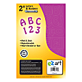 EZ Art Peel And Stick Sheet, Letters And Numbers, 2", Pink 1 thumbnail image