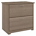 Bush Furniture Cabot 31-1/4"W x 19-4/7"D Lateral 2-Drawer File Cabinet, Ash Gray, Standard Delivery